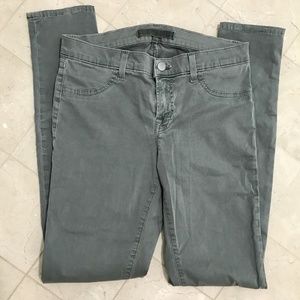 J Brand Mid Rise Skinny/Legging Jean - Gray/Green